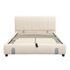 Double 4ft6 Grey White Fabric Ottoman Storage Bed Velvet Gas Lift Up Storage Bed