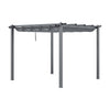 3m Aluminium Garden Shade Pergola Gazebo Awning Sunshelter Retractable Canopy UK