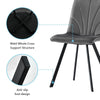 Velvet Padded Seat Kitchen Dining Chair Home Office Chair with Metal Legs