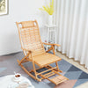 FATIVO Large Folding Rocking Chair Bamboo Living Room Indoor Outdoor Armchair