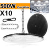 10 PACK 500W UFO LED High Bay Light Shop Industrial Commercial Factory Warehouse