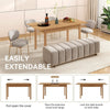 Large Extendable Dining Table 120-160cm Wooden Kitchen Desk Space Saving