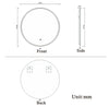 Round LED Bathroom Wall Mirror Demister Illuminated Light Up 600x600 Waterproof