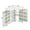 Corner Dressing Table Workstation Foldable Shelf Storage Display Desk Cupbpard