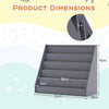 5-Tier Children Bookcase Magazine Storage & Display Rack-Grey