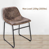Set of 2 Kitchen Pub Bar Stools High Backrest Large Seat Chairs Coffee Shop Casu