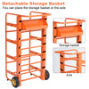 Wire Spool Cart Wire Reel Caddy Dispenser w/11 Rods Multiple Axles Cable Holder