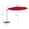 3.3m Patio Offset Cantilever Umbrella Outdoor Round Hanging Market Parasol