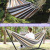 Cotton Hammock with Steel Stand 2 Person Swing Chair Bed Outdoor Garden Camping