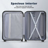 Lightweight Hard Shell ABS 4 Wheels Suitcase Cabin Hand Luggage Travel Case Set