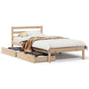 Bed Frame with Drawers 90x190 Solid Wood Pine Z1C3