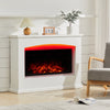 34" Electric Fire Surround Set Fireplace LED Log Flame Heater Adjustable Lights