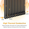 Vertical Radiator 1600 x 360 mm Grey Single Oval Column Central Heating Tall Rad