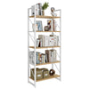 Bookcase 5 Tiers Book Shelf Shelving Storage Wooden Display Rack for Living Room