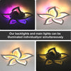 Modern Room Chandelier LED Lamp White Frame Ceiling Light With RGB Cpoqrbxwqojys