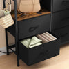 Modern Chest of Drawers Bedroom Furniture Storage Bedside Cabinet 8 Drawer Black
