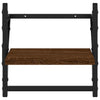 Wall Shelves with Bars 2 pcs Brown Oak 30x25x30 cm