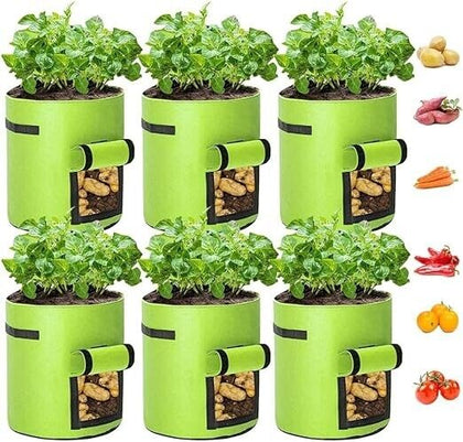 6x Large Potato Grow Bags Bag Tomato Bag Planter Grow Your Own Vegetable Sack