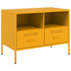 TV Cabinet Stand Unit – Mustard Yellow Cold-Rolled Steel Media Console D1F7