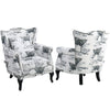 Occasional Butterfly Accent Wing Armchair High Back Velvet Fireside Chair Sofa