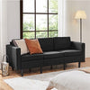 3-Seater Sofa 189CM For Living Room Fabric Upholstered Couch, Black