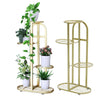 5 Pots 4 Tiers Metal Holder Storage Plant Stand Indoor Flowers Pot Display Rack