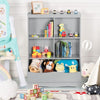 Toy Storage Organizer Childrens Multi-Functional Bookcase Toy Storage Bin-Grey