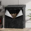 S/M/L Metal Firewood Fire Log Rack Wood Storage Rack Holder Indoor Outdoor Cover