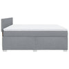 Box Spring Bed with Mattress Frame Light Grey 180x200 cm Fabric vidaXL