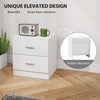 Bedside Table with 2 Drawers, Nightstand, Cabinet Drawers Side Storage Unit