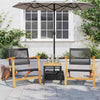 Garden Table - Dining Table - Poly Rattan Acacia Wood - Patio Backyard W6L3