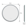 Illuminated Bathroom Mirror with LED Lights Wall Mounted Demister Touch Sensor