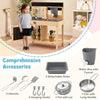 Kids Mud Kitchen Playset Wooden Pretend Play Kitchen Toy Set