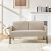 Luxury 2 Seater Corduroy Fabric Couch Living Room Sofa Armchair with 2 Pockets