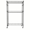 Heavy Duty Metal Clothes Rail Rack Garment Hanging Stand Open Wardrobe w/Wheels