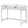 Computer PC Desk With 2 Drawers Home Office Laptop Wooden Gaming Table White