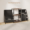 Turntable Display Stand Vinyl Storage Stand-Brown