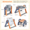 6 in-1 Multi-Activity Kids Play Table & Chair Set Foldable Toddler Art Easel Set