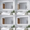 LED Bathroom Mirror with Demister Pad Illuminated Lights Touch Wall Mounted IP44