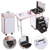 Foldable Manicure Nail Table Cosmetic Makeup Case Trolley With Bluetooth Speaker