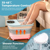 Collapsible Foot Spa Massager with Heat, Shower & Timer-Blue