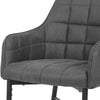 Set of 2 Faux Leather/Suede Dining Chairs Metal Legs Reception Restaurant Chair
