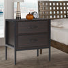 Industrial Wood Bedside Table 2 Drawers Storage Nightstand Sofa End Side Cabinet