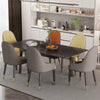 2PCS Dining Chair Upholstered Accent Chair Kitchen Formal Elegant Leather Seat