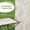 Square Garden Dining Table – Outdoor Patio Table w/ Parasol Hole & PC Top