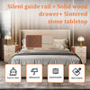 Leather Storage Cabinet Floor Standing Round Cupboard Bedside Table Nightstand
