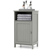 Freestanding Storage Organizer Wooden Bathroom Floor Cabinet-Grey