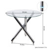 Round Square Rectangular Dining Table 2/4 Wooden Chairs Kitchen Room Restaurant