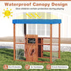Kids Gas Station Playhouse Outdoor Pretend Playset with Gas Refueling Guns