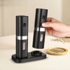 2PCS Electric Salt Pepper Shakers Adjustable Coarness Electric Pepper